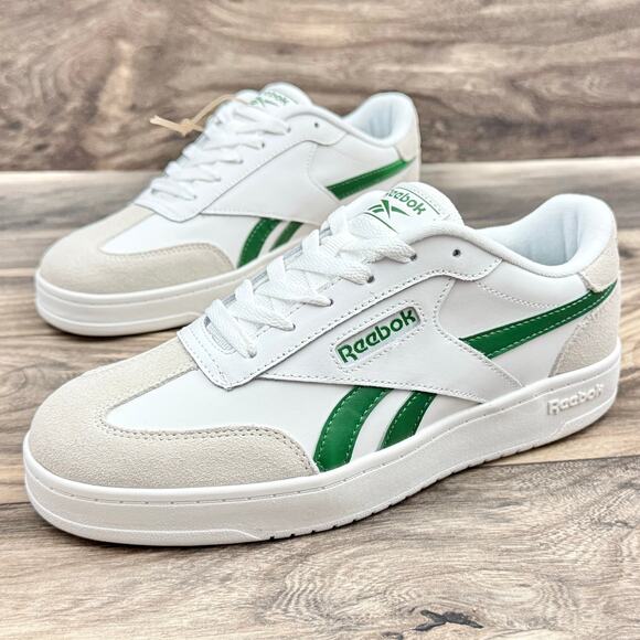 Reebok Shoes - NIB Reebok Forte Lounger Double Up Leather Sneaker 8.5M 39 Glen Green White